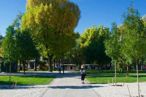 На Контрактовій завершують ремонт скверу