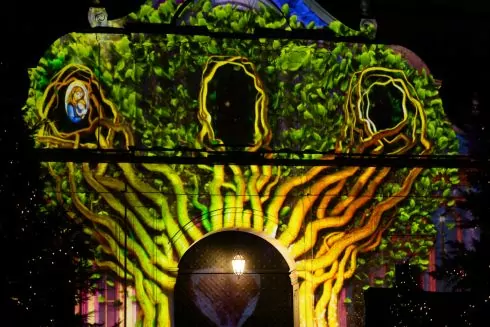 Дивіться, як підсвітили стіни Софії Київської у рамках різдвяної імерсивної вистави