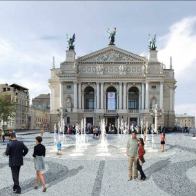 Во Львове обновят площадь перед Оперным театром