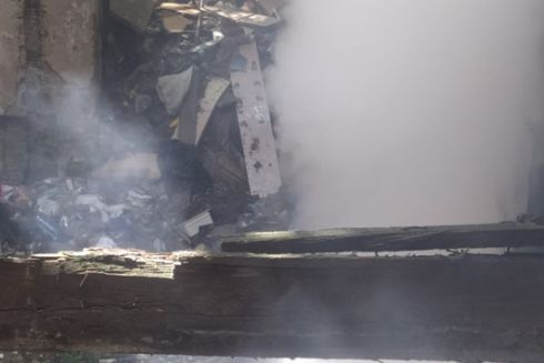 У центрі Києва горів флігель історичної садиби Мурашка