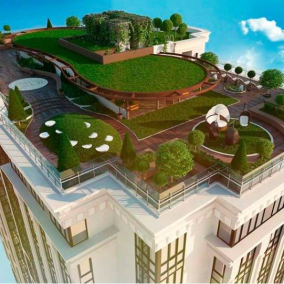 На крыше высотки в Киеве разобъют парк