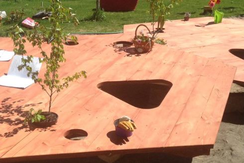 В Києві презентували конструкцію для організації громадського простору у дворі