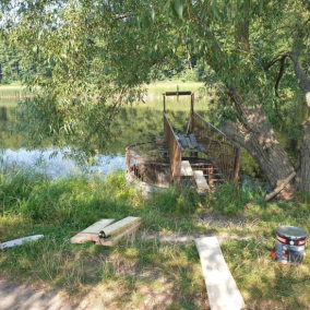 Один из прудов в Голосеевском парке обмелел из-за вандалов