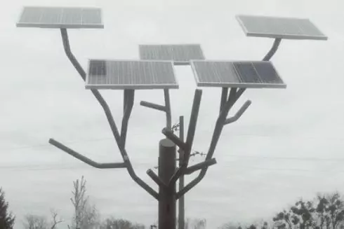 В Черкасской области установили &laquo;солнечное дерево&raquo;, которое заряжает гаджеты