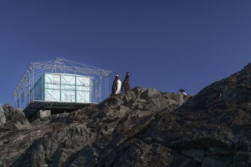 Фото: На станции Вернадский в Антарктиде установили арт инсталляцию в виде украинского дома