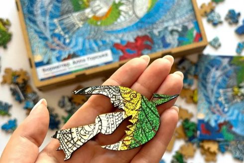 Мозаїку "Боривітер" Алли Горської відтворили у дерев'яному пазлі