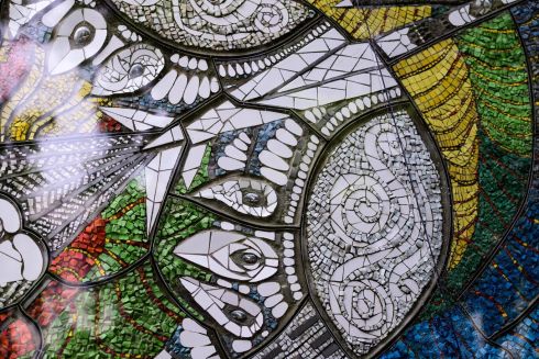 У Києві представили відтворену мозаїку Алли Горської "Боривітер"