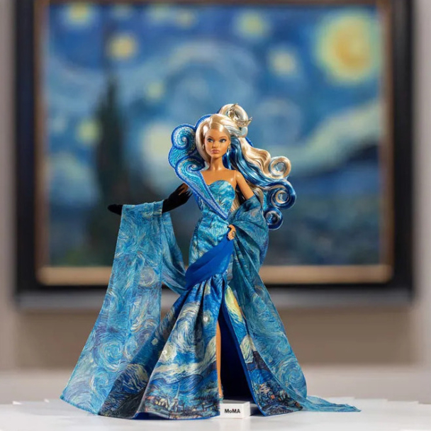 Барбі у платті «від Ван Гога»: MoMA та Mattel створили колекцію артіграшок