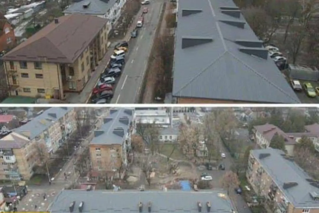 До і після: у Бучі відновили пошкоджену окупантами висотку