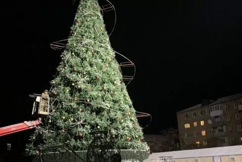 Фото: У Бучі та Ірпені встановлюють новорічні ялинки