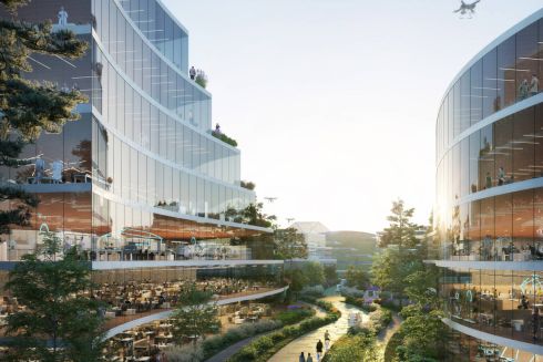 В Китае построят «город будущего» среди сельской местности: визуализация