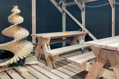 Одеська компанія будує пункти обігріву із дерев'яних конструкцій. Як це виглядає