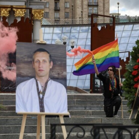 У Києві попрощалися з художником і військовим Давидом Чичканом