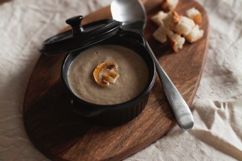 Крем-суп с грибами и бананом