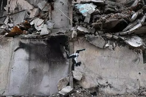 В Бородянке хотят создать музей войны и перенести туда работы Бэнкси