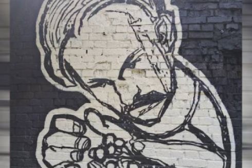 У Солом'янському районі з’явилося графіті з портретом Івана Світличного