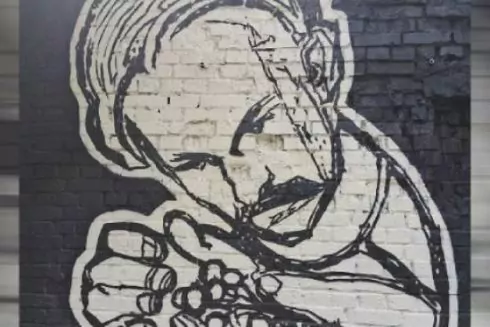 У Солом'янському районі з&rsquo;явилося графіті з портретом Івана Світличного