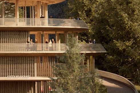 Foster + Partners зведе культурний центр із дерева у швейцарських Альпах