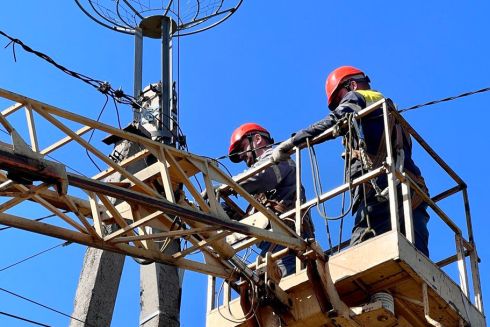 На Бортничах ДТЕК встановив нову платформу для гнізда лелек