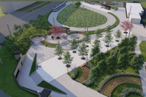 Как может выглядеть сквер возле метро «Героев Днепра»: визуализации