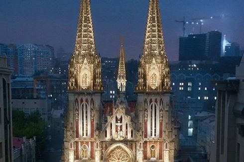 Костел в Киеве подсветят как Empire State Building: как он будет выглядеть