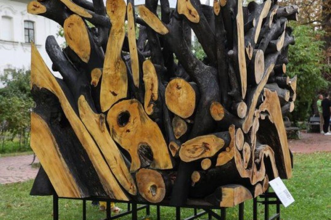 У Києві встановили скульптуру з уламка 400-річної липи Петра Могили: фото