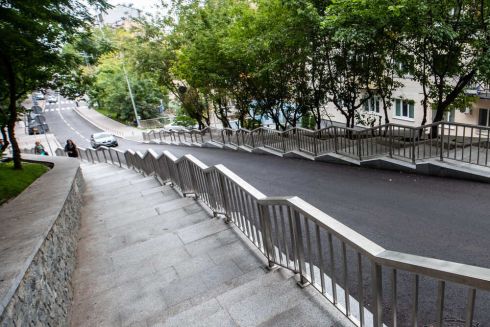 Часть улицы Франко после капремонта стала пешеходной