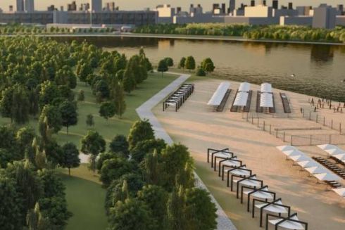 Пляж та зона для йоги. Як зміниться Оболонський острів після капремонту