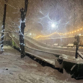 В Гидропарке открывают самую большую в Киеве сноутюбинговую горку