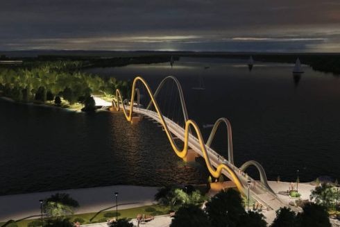 Коли добудують міст-хвилю на Оболоні: назвали нову дату