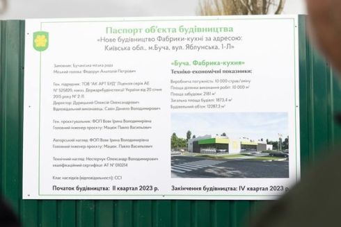 У Бучі почали будівництво фабрики-кухні для приготування обідів школярам