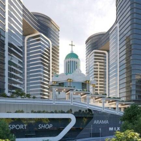 Біля метро «Славутич» будують десятиповерховий «храмовий комплекс» з апартаментами