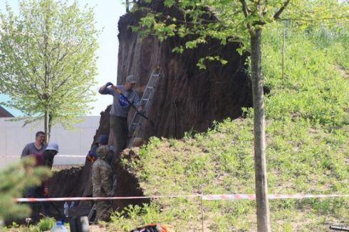 В Днепропетровской области разрушили древний курган, находившийся на территории отеля