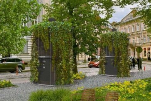 У Львові почали озеленювати підстанції виноградом і плющем