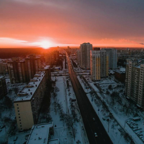 Фото дня: в Киеве выпал первый снег