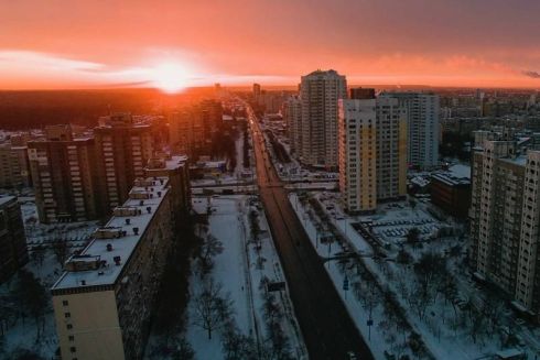 Фото дня: в Киеве выпал первый снег