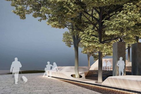 Возле Михайловской площади реконструируют сквер: как он будет выглядеть