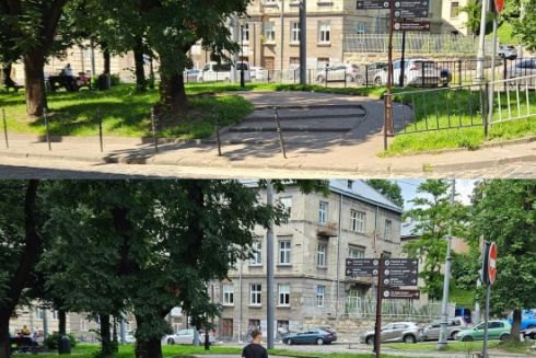 До та після: у Львові демонтували паркани на кількох вулицях