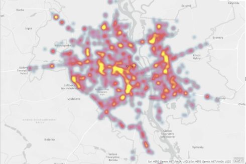Найнебезпечніші ділянки на київських дорогах: мапа концентрації смертельних ДТП