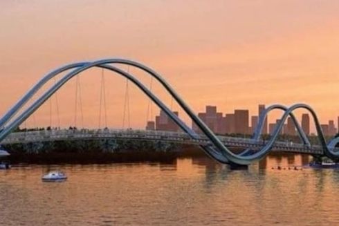 Сколько заплатили французы за достройку пешеходного моста-волны на Оболони