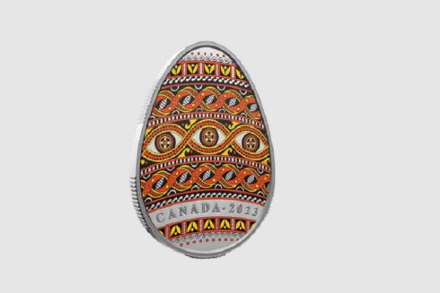 Фото: в Канаде выпустили монету-писанку по трипольским мотивам