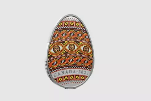 Фото: в Канаде выпустили монету-писанку по трипольским мотивам