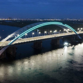 Как подсветили Подольско-Воскресенский мост: фото