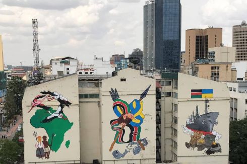 Фото: В столице Кении появился украинский мурал