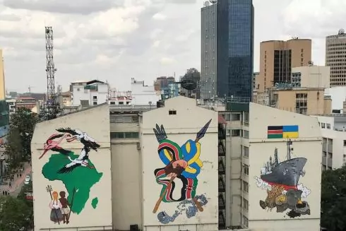 Фото: У столиці Кенії з'явився український мурал