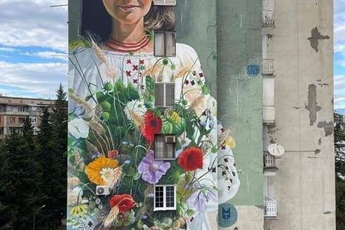Фото: У Тбілісі створили мурал на підтримку України