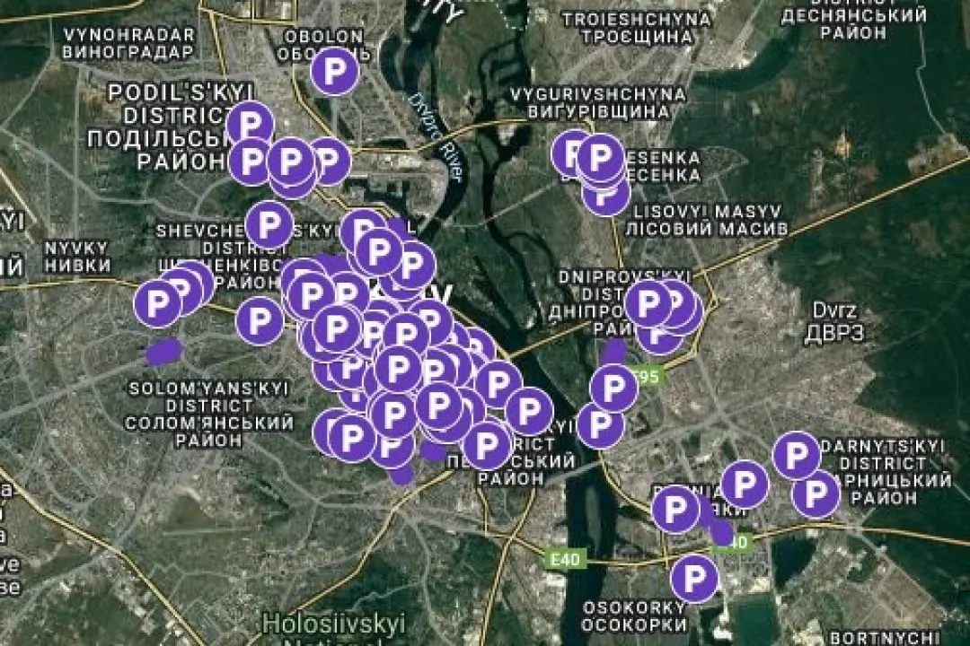 Де саме КМДА хоче облаштувати більше 2000 паркомісць. З&rsquo;явилась мапа
