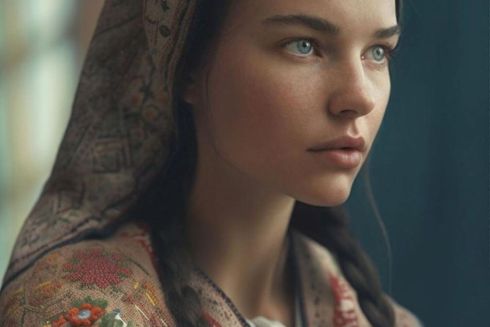 Украинская фотограф с помощью искусственного интеллекта показала, как выглядела старинная одежда Карпат