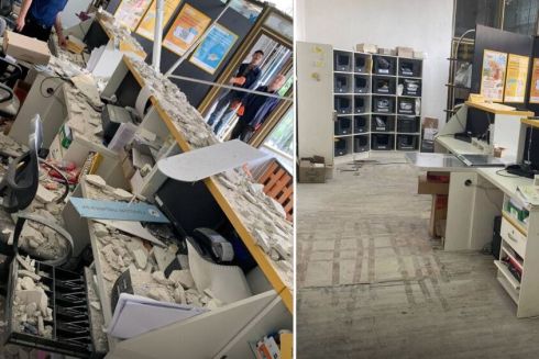 Во Львове за день возобновили работу отделение "Укрпочты", пострадавшее от ракетной атаки