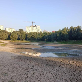 Озеро Синее на Виноградаре сильно обмелело